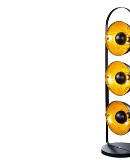 Estila Moderní designová stojací lampa Studio černo-zlatá 130cm