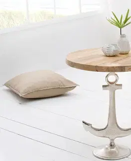 Estila Designový příruční stolek z masivu Kotva 56 cm
