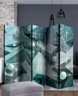 Paraván Concrete Cubes (Green) Dekorhome