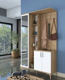 Předsíňová sestava Ewe White and Walnut