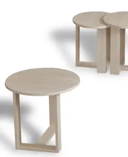 Odkládací stolek Mira Oak, 3 ks