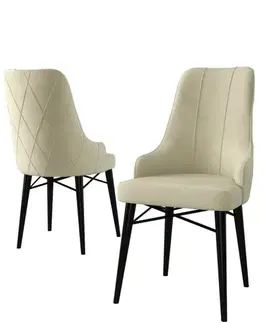 Sada židlí (6 kusů) Neta - Cream, Black