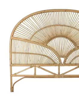 Estila Designové ratanové čelo postele Lucianus v etno stylu s paprskovitým výpletem obloukovitého tvaru 160cm