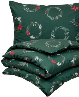 4Home Vánoční bavlněné povlečení Poinsettia, 140 x 220 cm, 70 x 90 cm