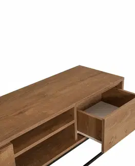 Televizní stolek Rodez Walnut and Black I, M