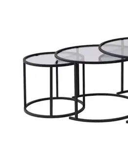 Sada konferenčních stolků Aurum - 80, 60, 42 - Black, Grey