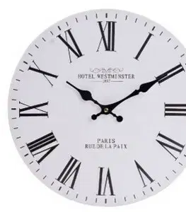 Nástěnné hodiny Hotel Westminster, pr. 34 cm, dřevo