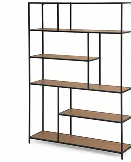 Kovový regál LOFTY GRID Grand Oak 185 x 135 cm 
