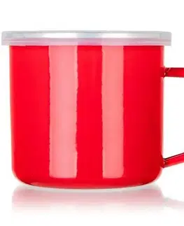 Banquet Smaltovaný hrnek Milton red, 9,5 cm, 0,5 l