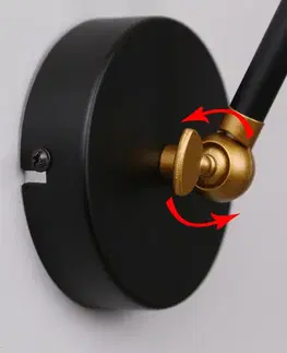 Nástěnná lampa pro nákladní automobily černá+zlatá 1X40W E27 zlatá
