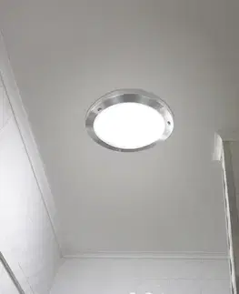 Stropní lampa Aquila 32cm 1xE27 Saténový nikl IP44