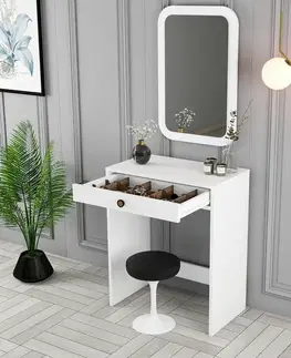 Kosmetický stůl Lizbon Mirror White