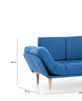 Trojmístná rozkládací pohovka Nina Daybed - Parliament Blue GR108