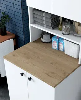 Skříň nad pračku Kira White and Walnut