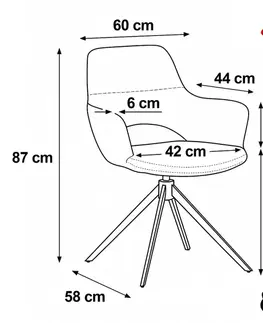 Jídelní židle DCH-D1320 CRM2 s vratným mechanismem