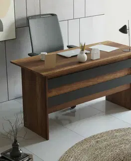 Pracovní stůl Voma Walnut and Anthracite