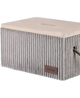 Autronic Sada 5 látkových úložných boxů, šedá