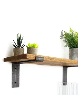 Polička Lam002 Black and Walnut