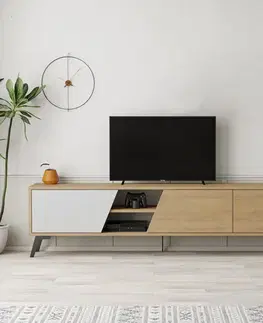 TV stolek Fiona - Oak, White