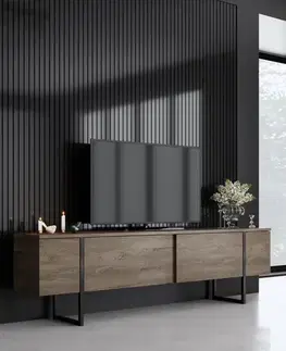 Living Room Furniture Set Luxe - Walnut, Black