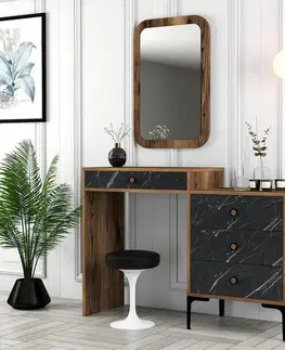 Toaletní stolek Lizbon 548 - Walnut, Black