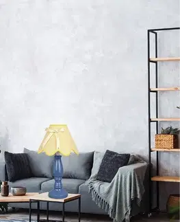 Stolní lampa Lola modrožlutá
