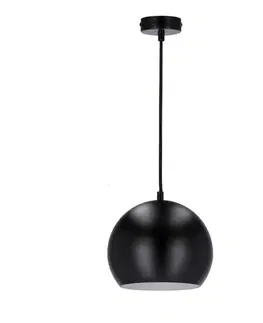 Závěsná lampa černá E27 kov Flen Ledea