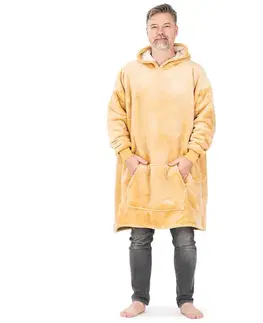 4Home Beránková mikina mikroplyš Beige, uni L - pánské