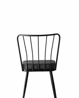 Sada jídelních židlí Yildiz Anthracite Black, 2 ks, 2 ks