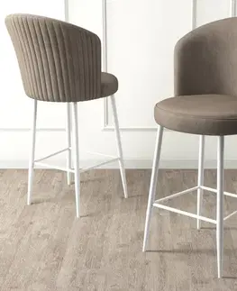 Bar Stool Set (6 Pieces) Alte - Cappuccino, White