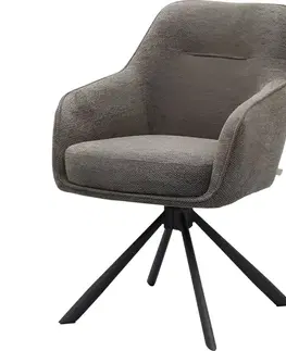 Estila Otočná jídelní židle Egon, taupe/černá