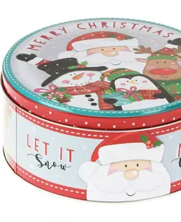 Sada 3 vánočních plechových dóz Santa's Friends