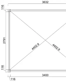 Bioklimatická pergola INTRO NEO 3,6x3 m volně stojící Rojaplast