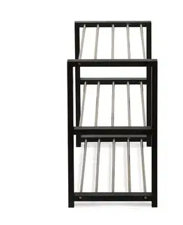Kovový botník FRAME 3, černá