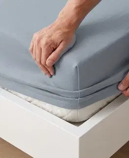 4Home Jersey prostěradlo MAKO šedá, 90–100 x 200 cm, 90–100 x 200 cm