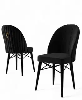 Sada židlí (6 kusů) Ritim - Black