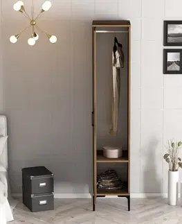 Šatní skříň Kumsal R - Walnut