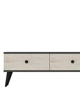 TV stolek Mona 120 - Anthracite, Travertine