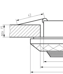 LED stropní svítidlo 3W kuželové broušené sklo SS-36