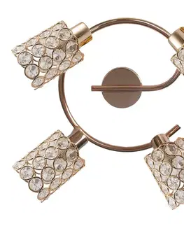 Spirálová stropní lampa 4X40W G9 mosaz YORK