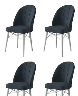 Sada židlí (4 kusy) Ritim - Anthracite, White