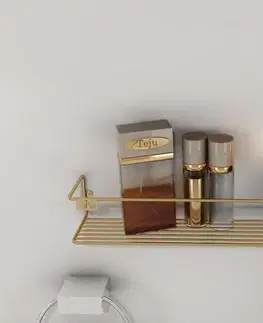 Nástěnná police Banyo Makyaj Rafı, Baharatlık - Gold