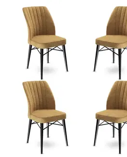 Sada židlí (4 kusy) Flex - Cappuccino, Black