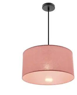 Závěsná lampa SHANTI černá 1x40 E27 stínidlo vřes