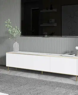 Televizní stolek Imaj White Marble and Gold