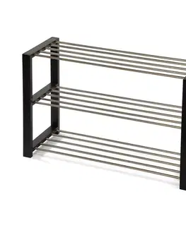 Kovový botník FRAME 3, černá