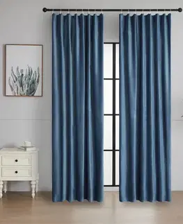 4Home Zatemňovací závěs s kroužky Paris tmavě modrá, 150 x 250 cm