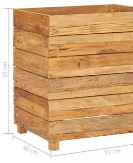 Zahradní truhlík teakové dřevo Dekorhome