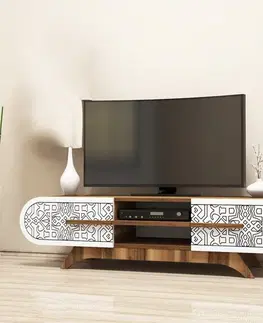 TV stolek Defne - Walnut White