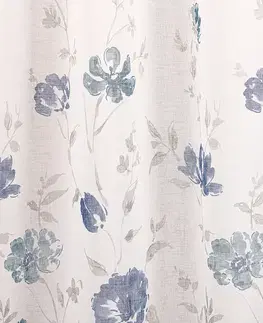 4Home Závěs Floral modrá, 140 x 245 cm 